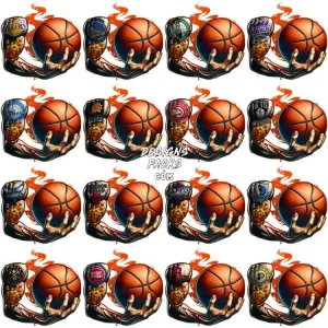 30 Basketball HAND Teams Designs Bundle PNG