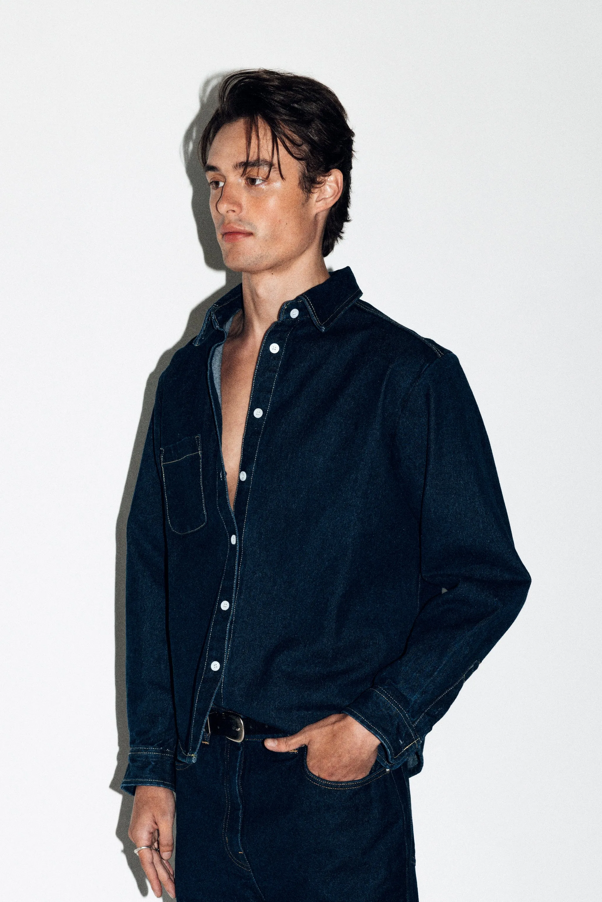 Beachwood Western Denim Shirt  |  Western Blue