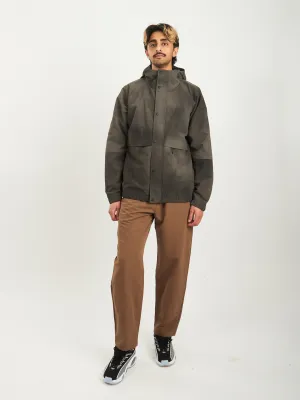 Black Herluf Wave Dye Nylon Windbreaker