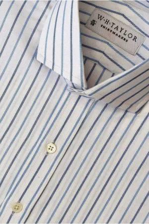 Blue Navy Alternate Dress Stripe Oxford Ladies Bespoke Shirt