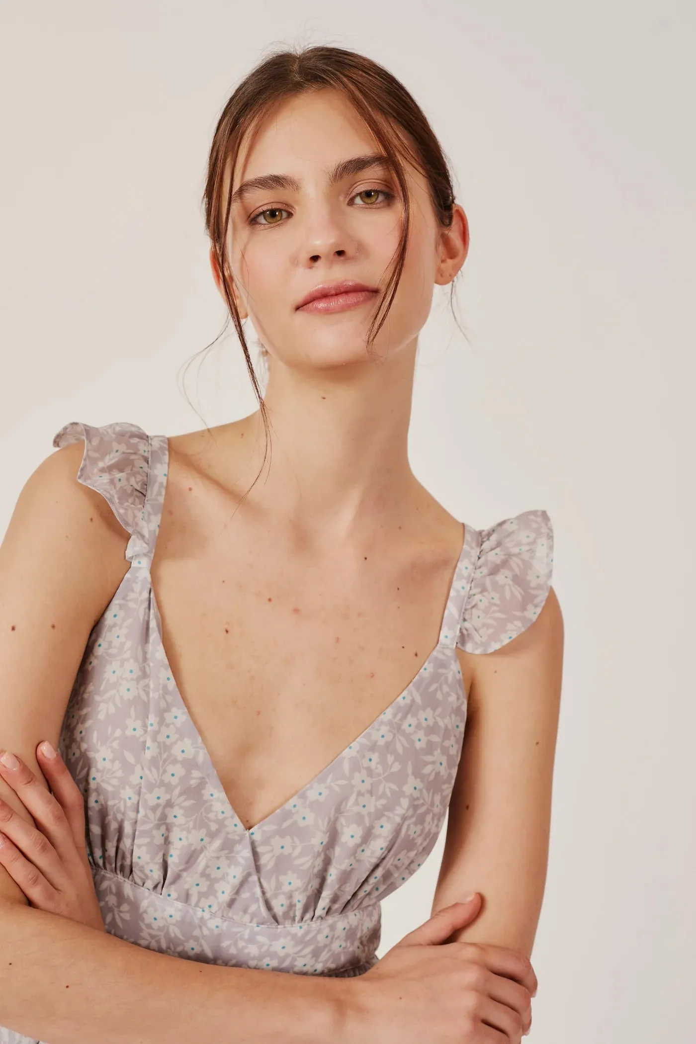 Cannes Floral Dress | Cream