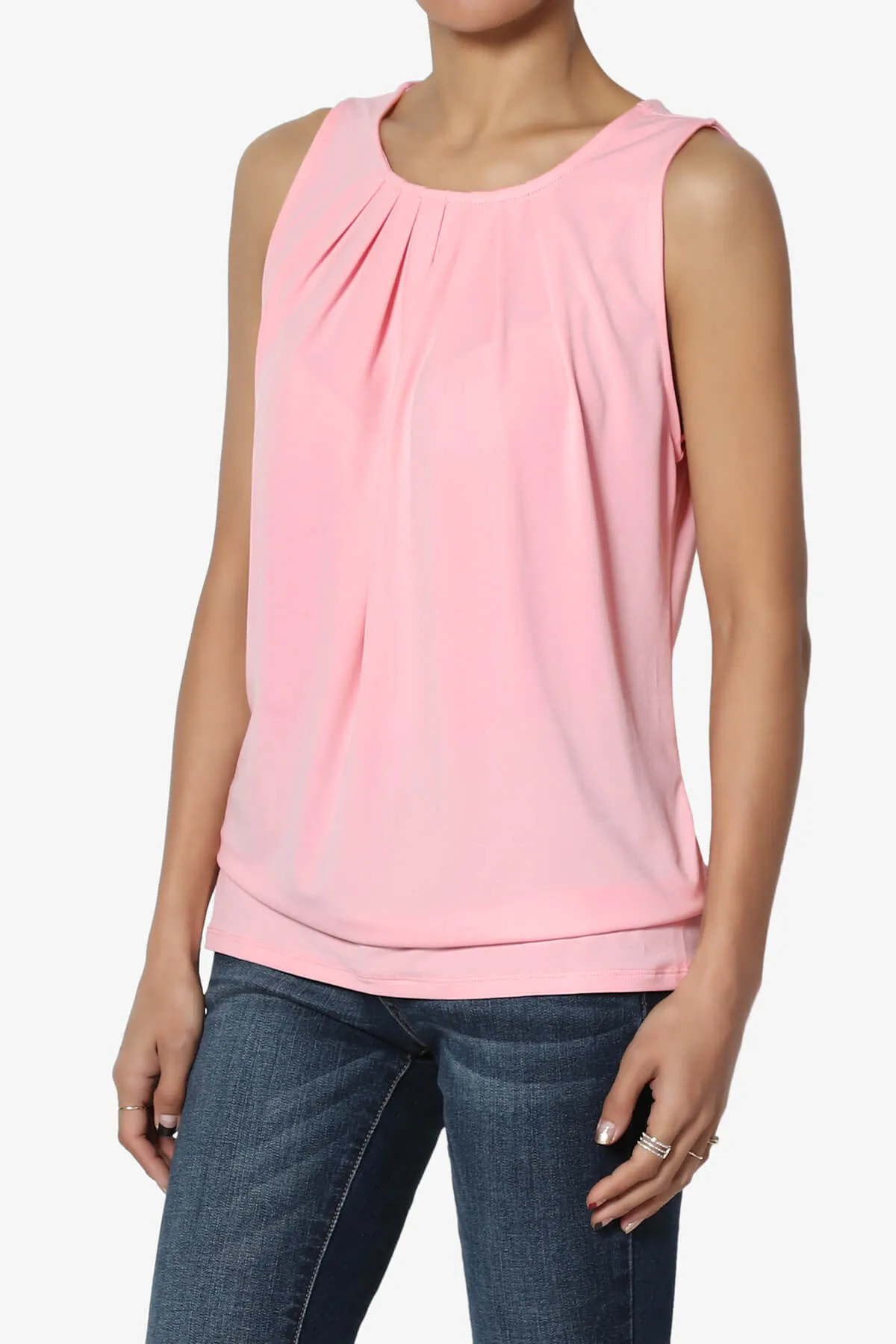 Chaffee Pleat Neck Tank Top