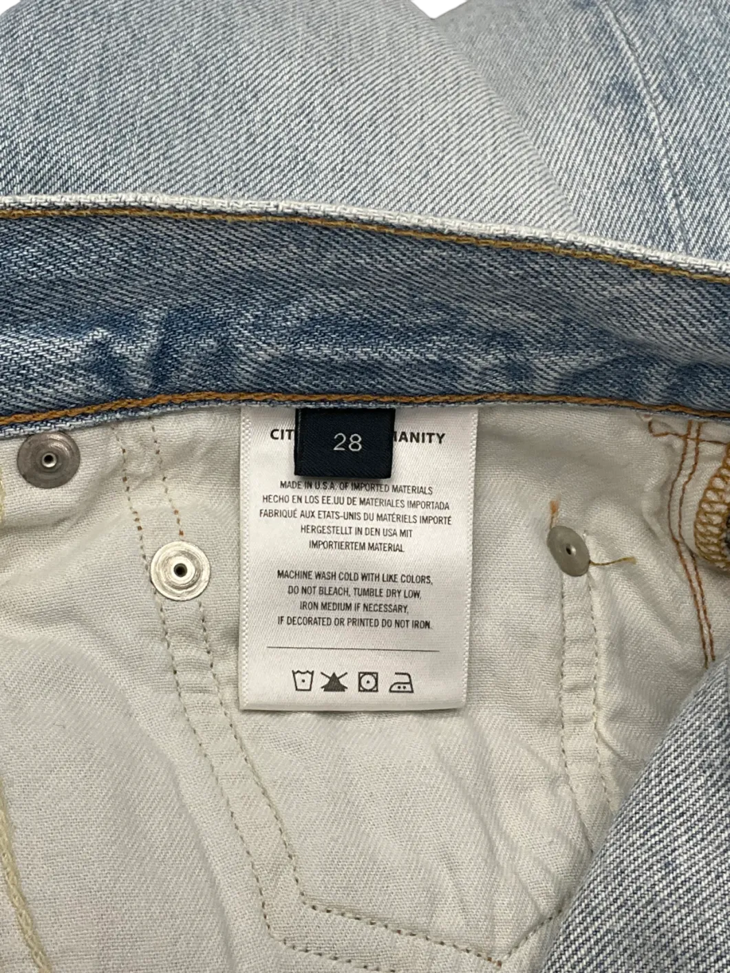 Citizens of Humanity Light Blue Premium Vintage Jeans UK W28