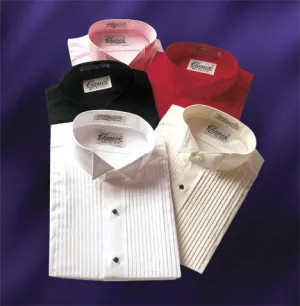 Colored Wing Collar Tuxedo Shirt - Purple