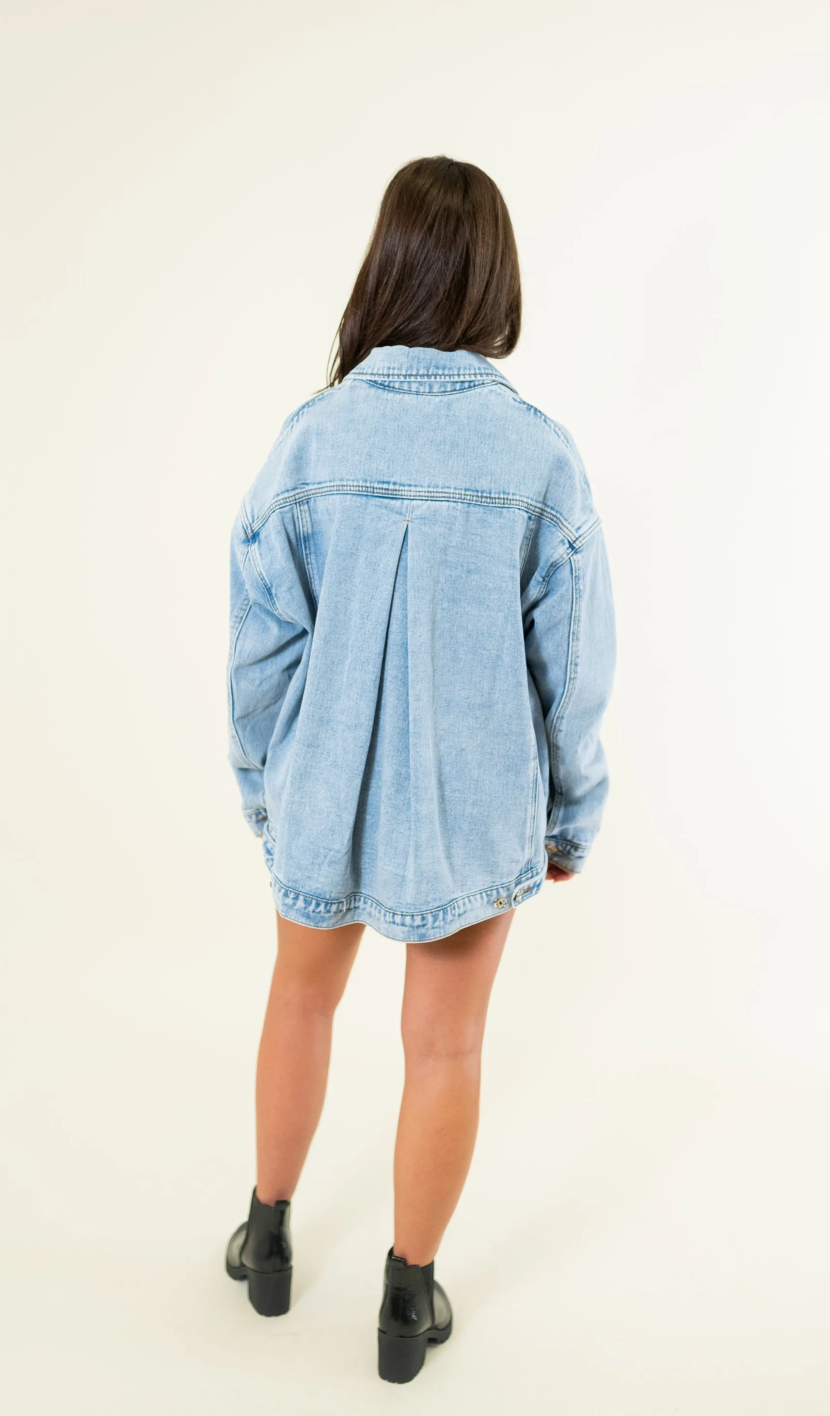 Denim Button Down Oversized Jacket