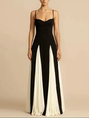 Destiny Black & White Maxi Dress
