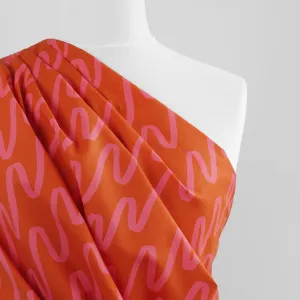 Fine Poplin - Ruby Making Waves Cotton Woven Fabric by Nerida Hansen Sample