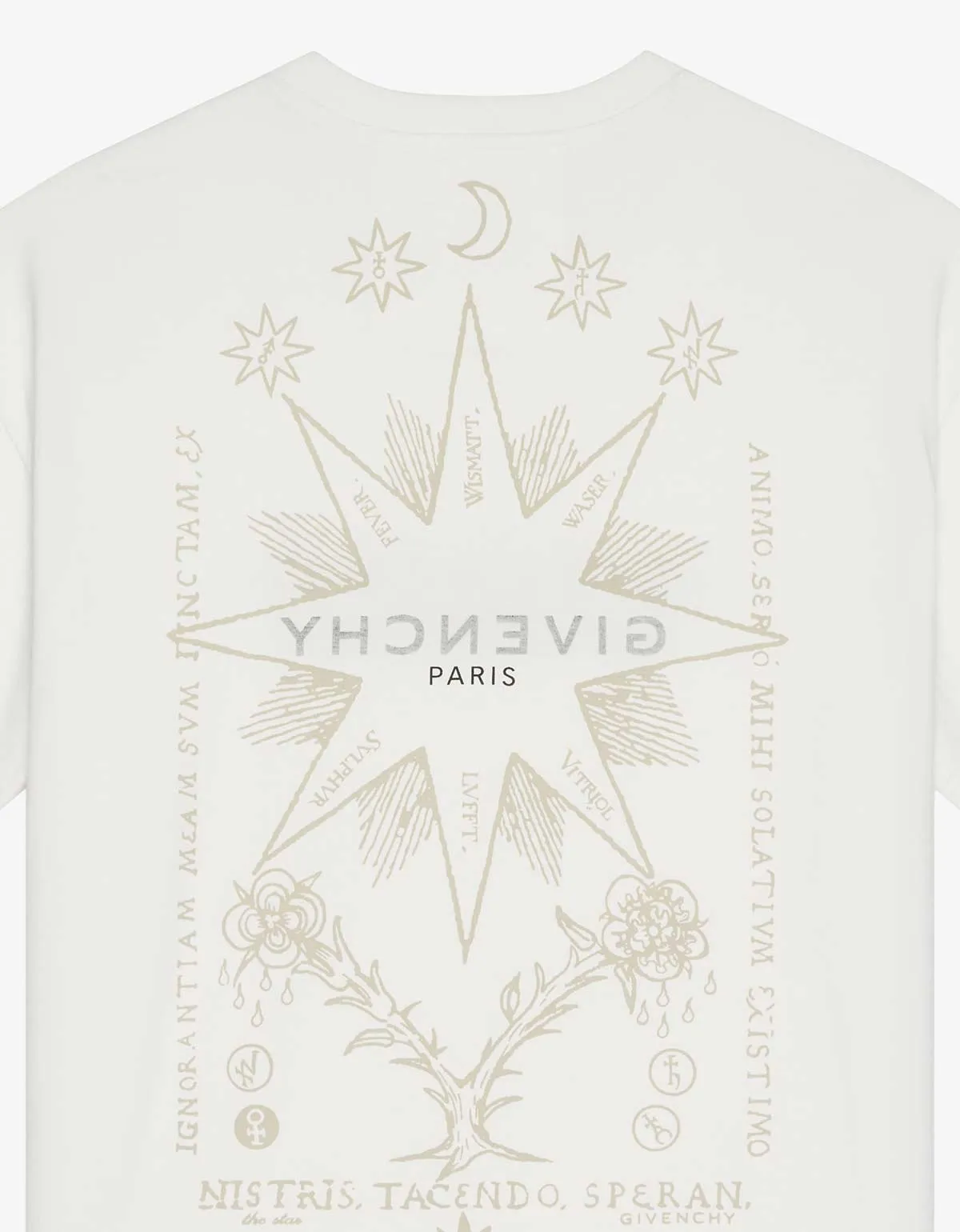 Givenchy White Taro Print Reverse T-Shirt