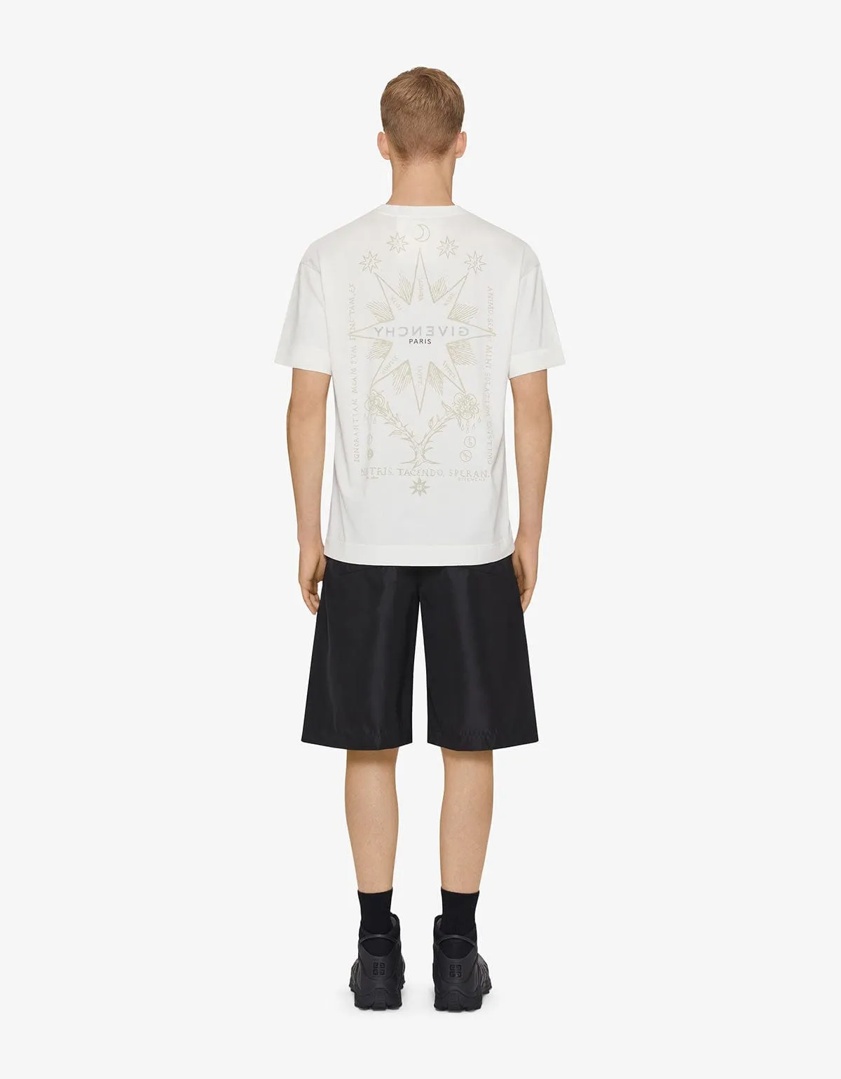 Givenchy White Taro Print Reverse T-Shirt