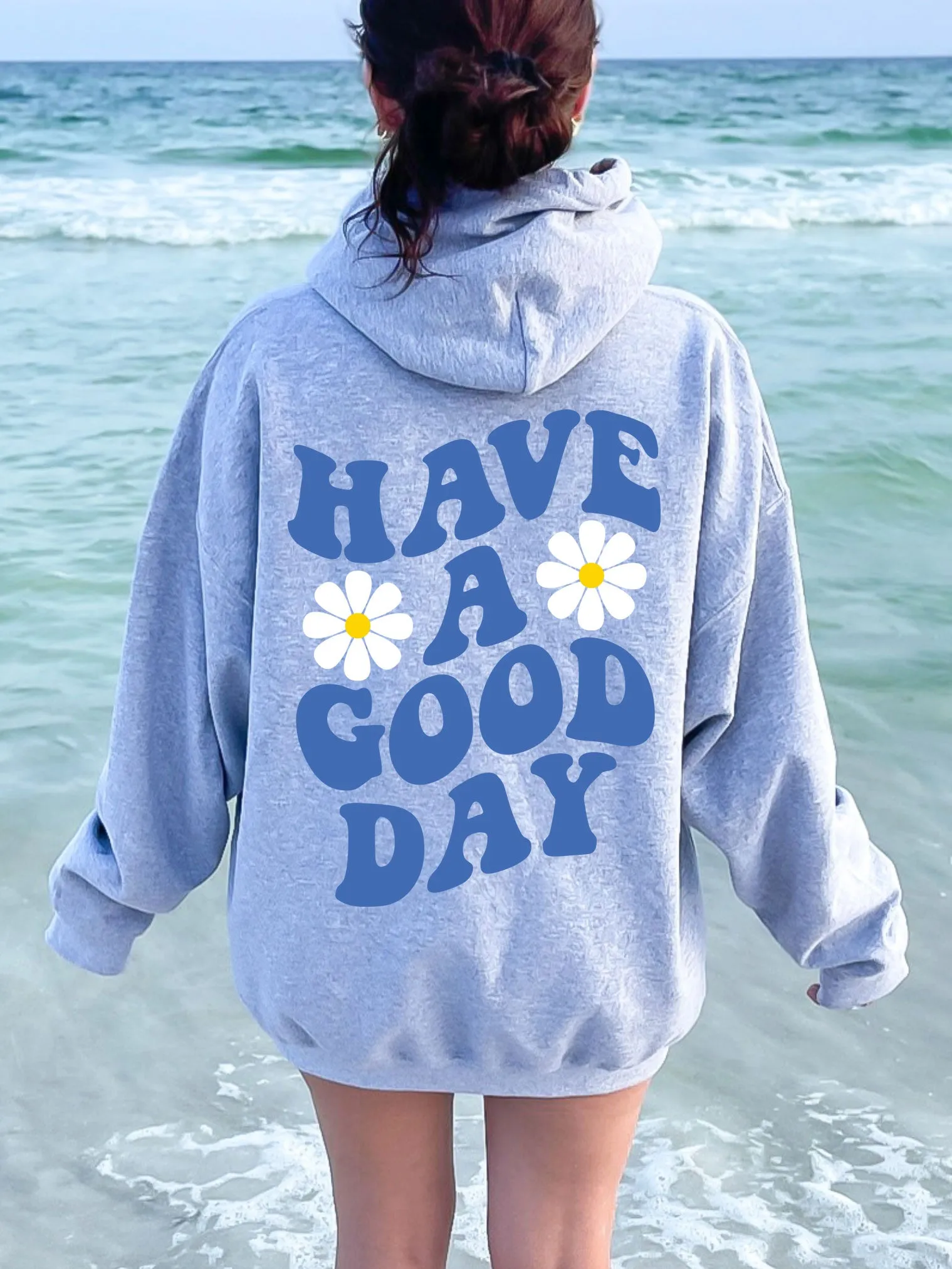 Have A Good Day Hoodie - Blue Ink
