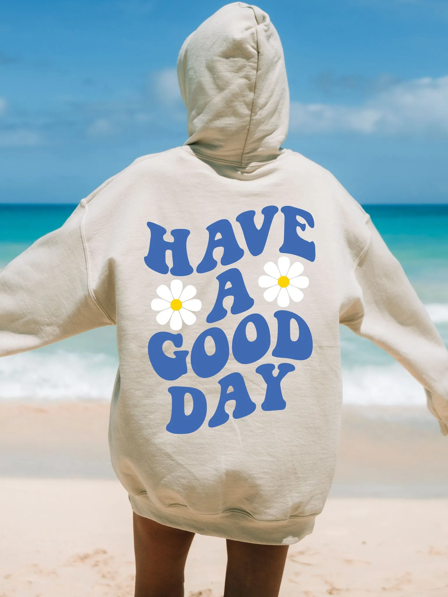 Have A Good Day Hoodie - Blue Ink
