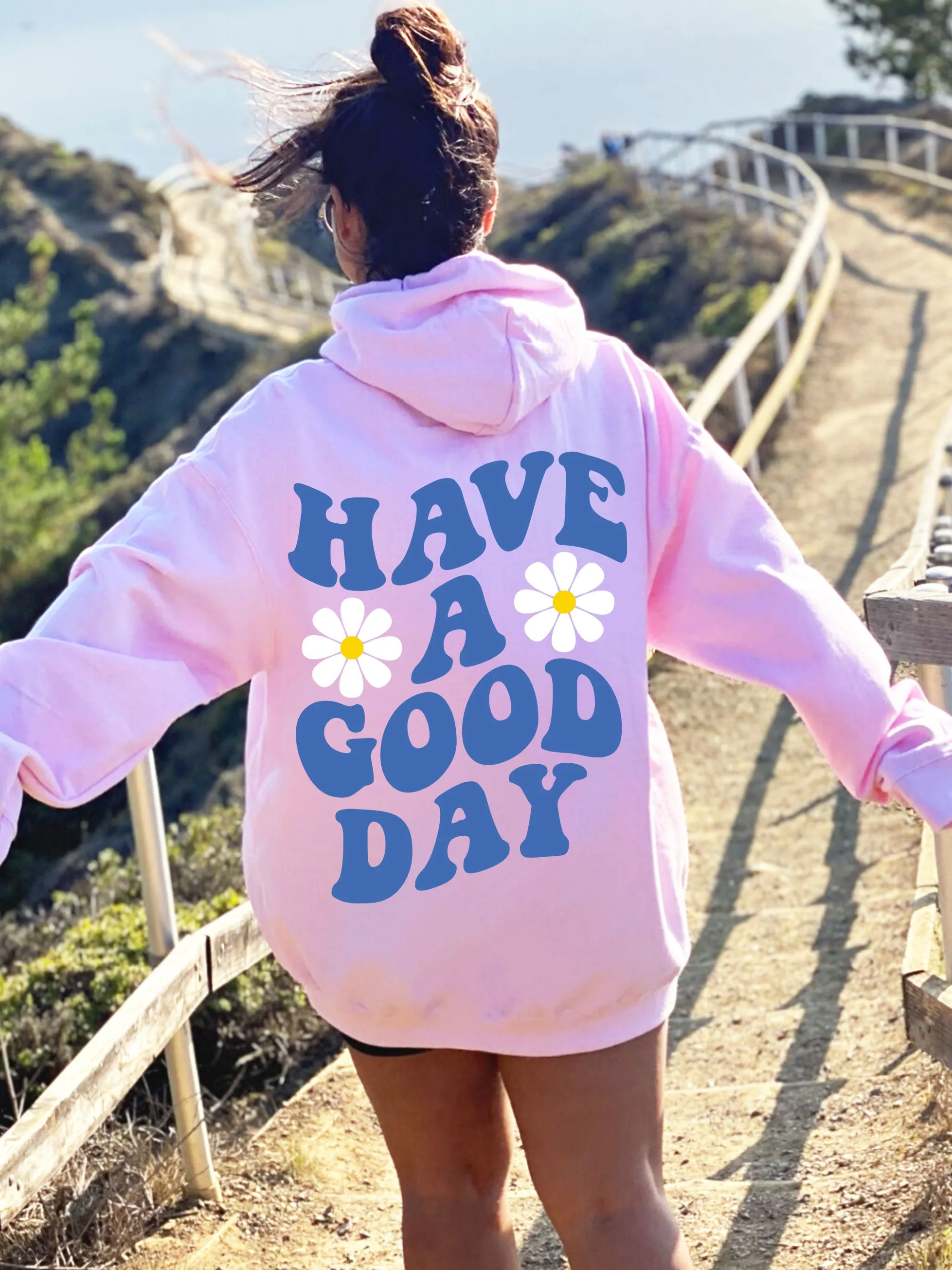 Have A Good Day Hoodie - Blue Ink