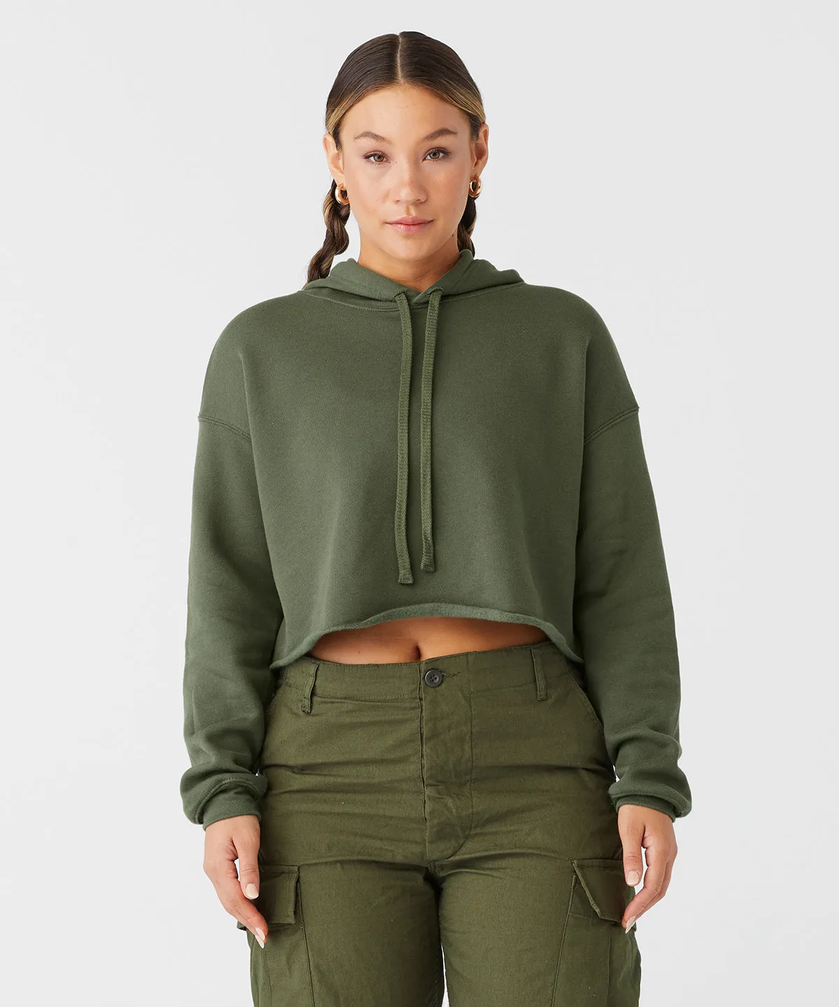 Heather Dust - Women's cropped fleece hoodie