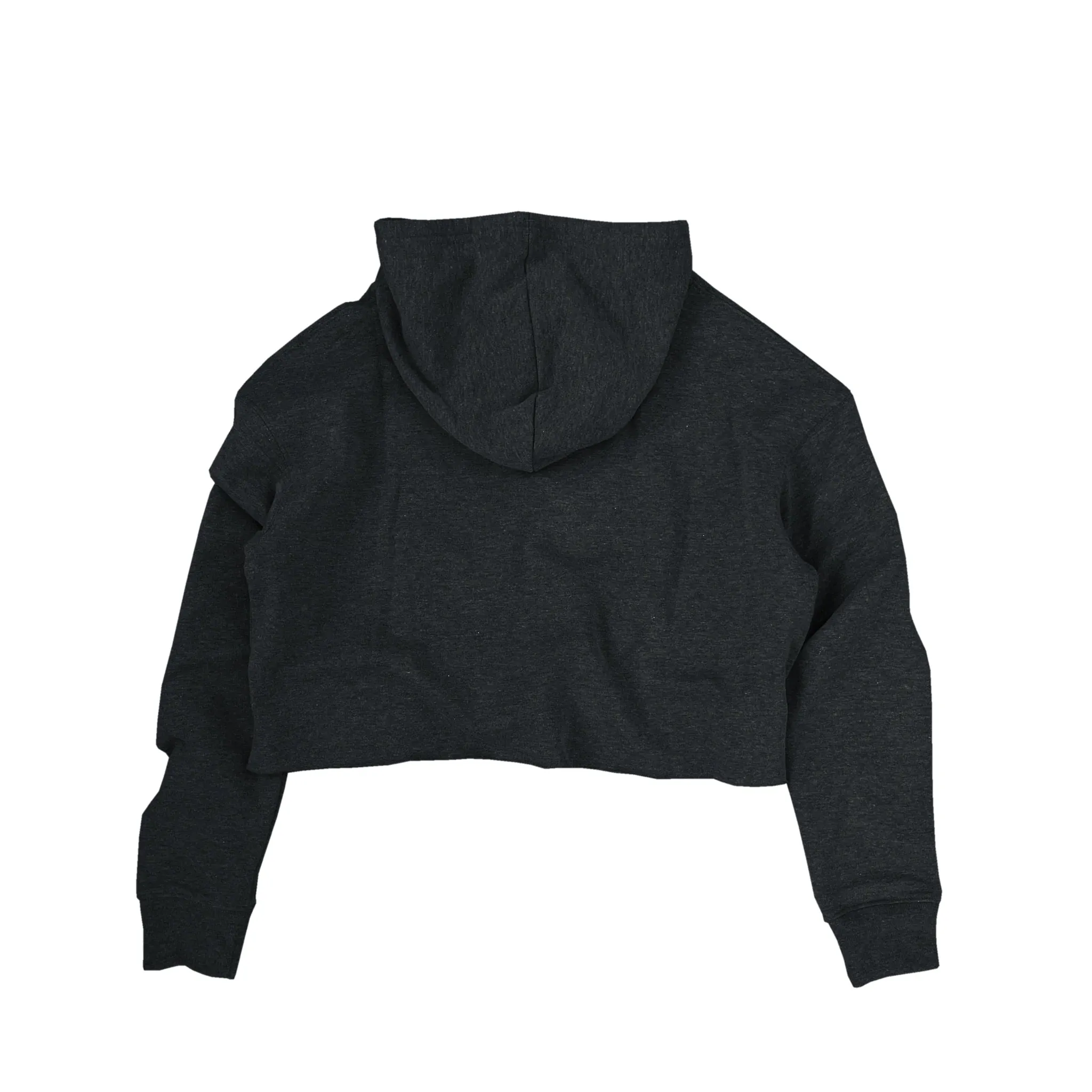 Ladies Cropped Hoodie - Charcoal