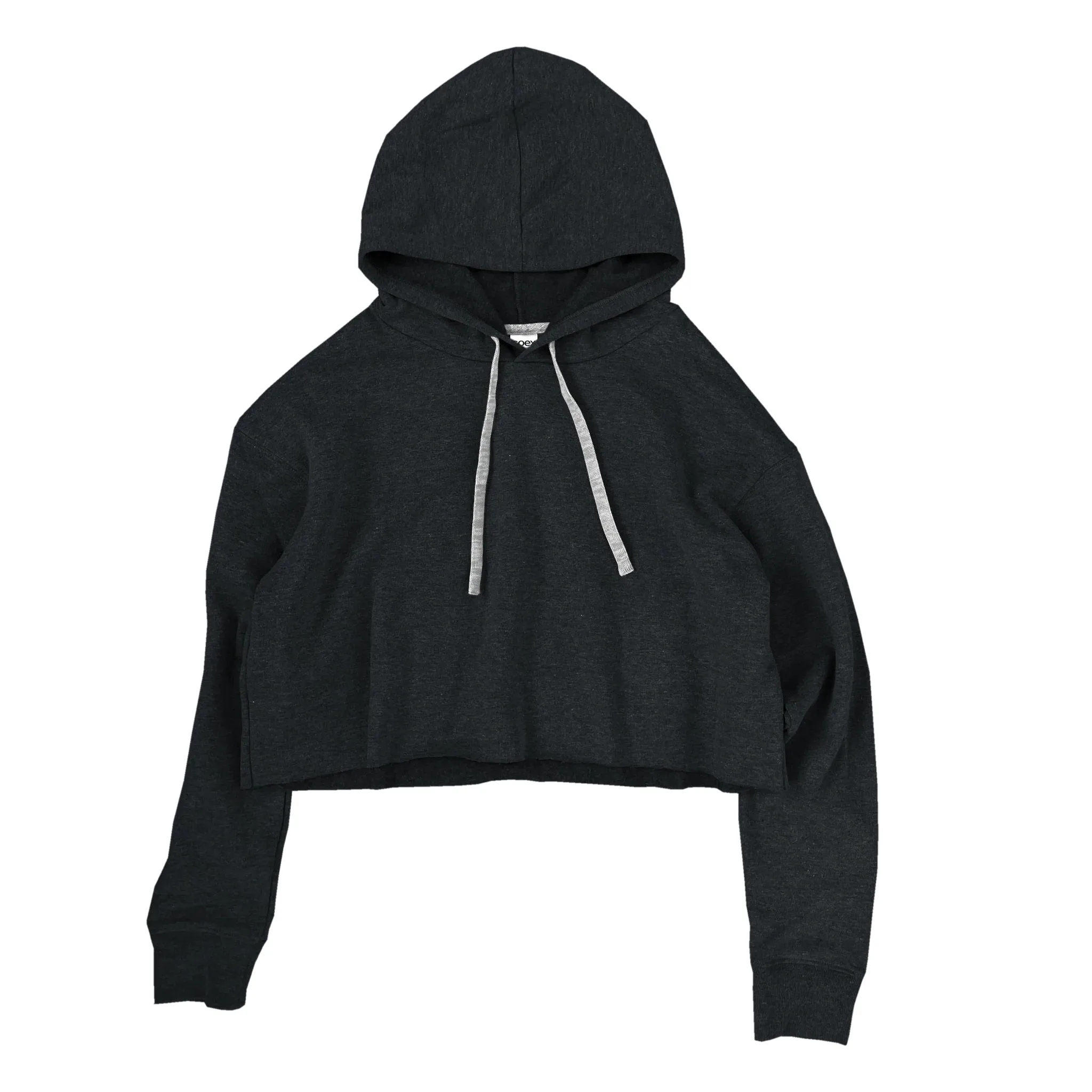 Ladies Cropped Hoodie - Charcoal
