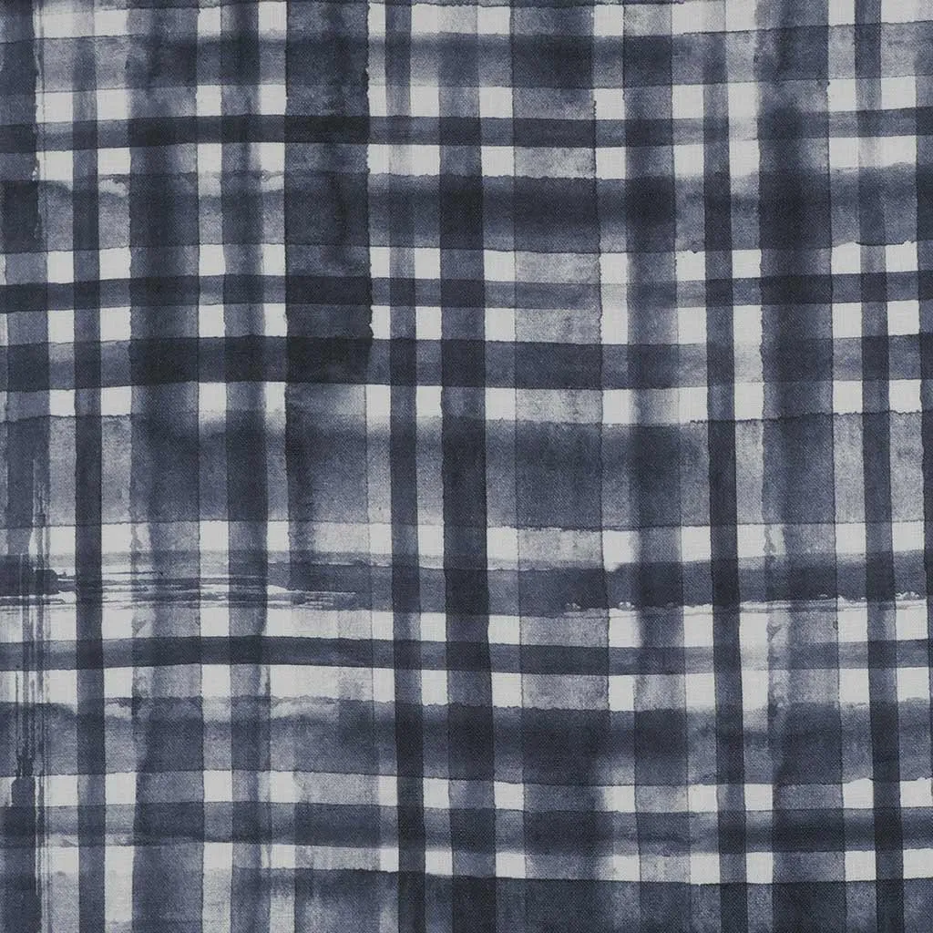 Manhatten - Ink Blue, Midtown Linen Woven Fabric