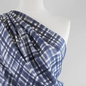Manhatten - Ink Blue, Midtown Linen Woven Fabric