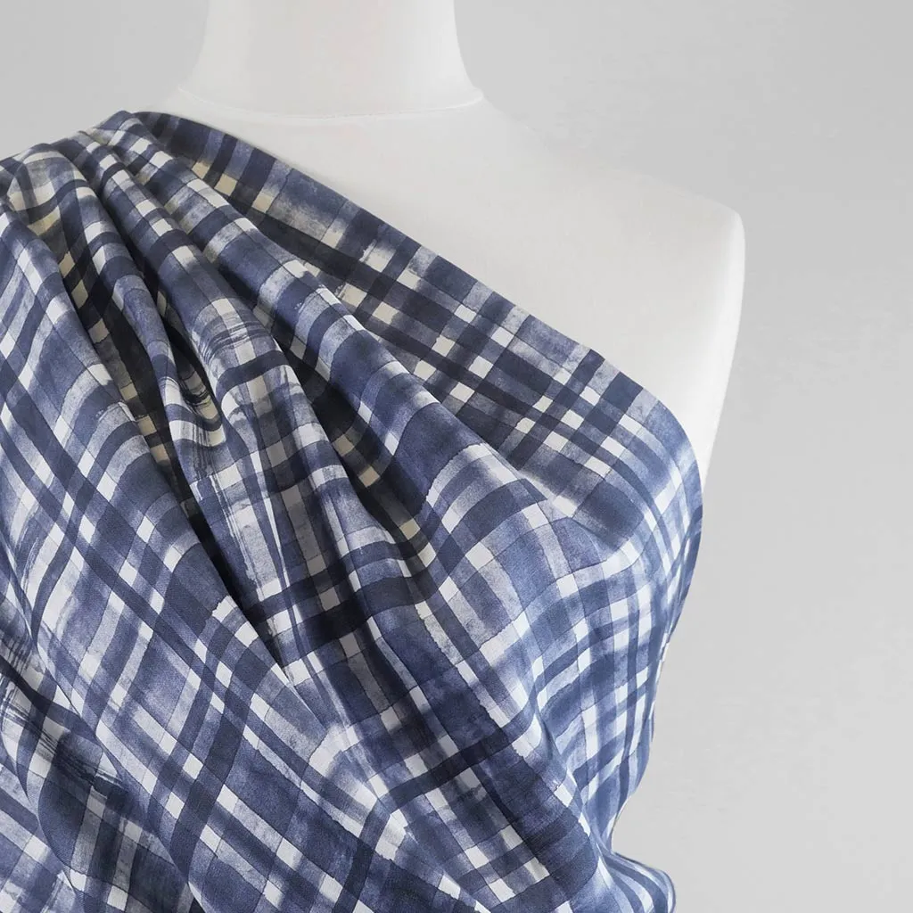 Manhatten - Ink Blue, Midtown Linen Woven Fabric