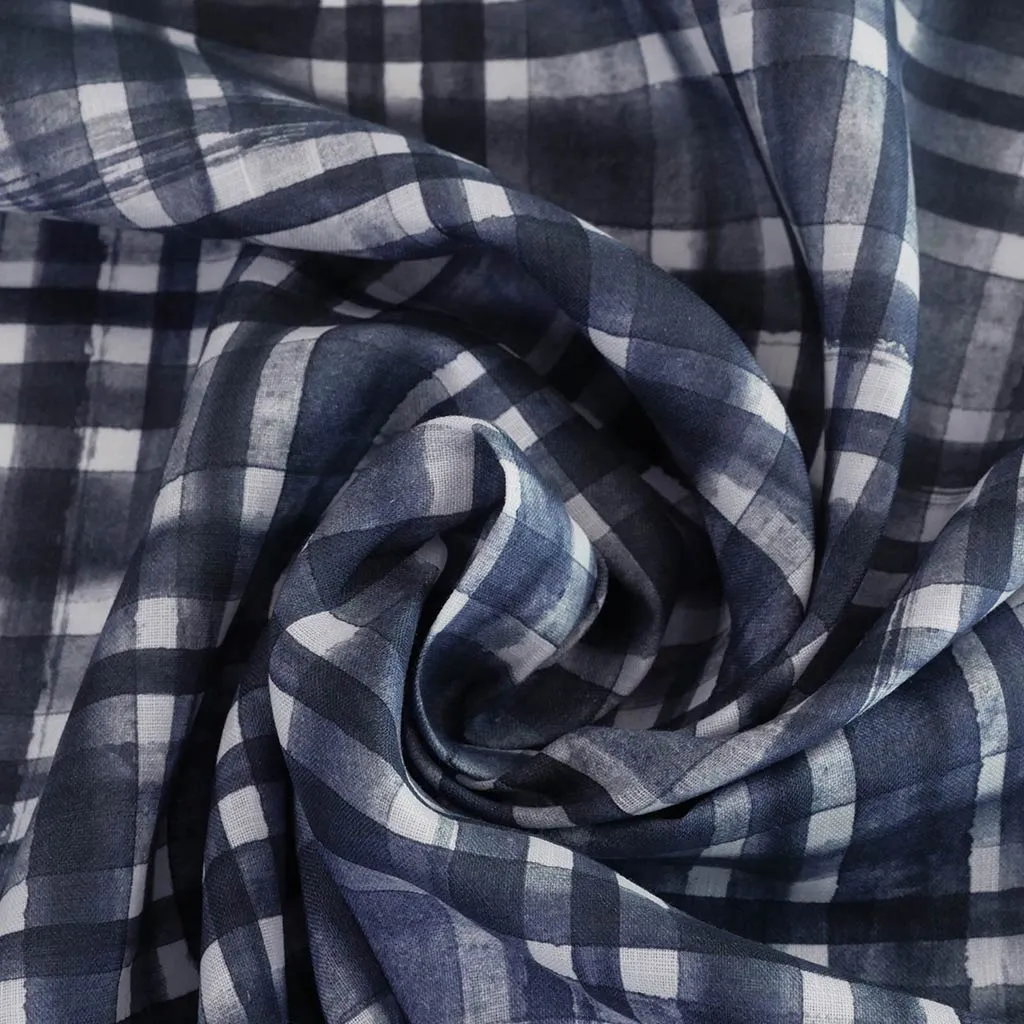 Manhatten - Ink Blue, Midtown Linen Woven Fabric
