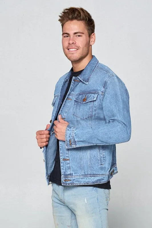 Men's Medium and Light Blue Denim Jacket