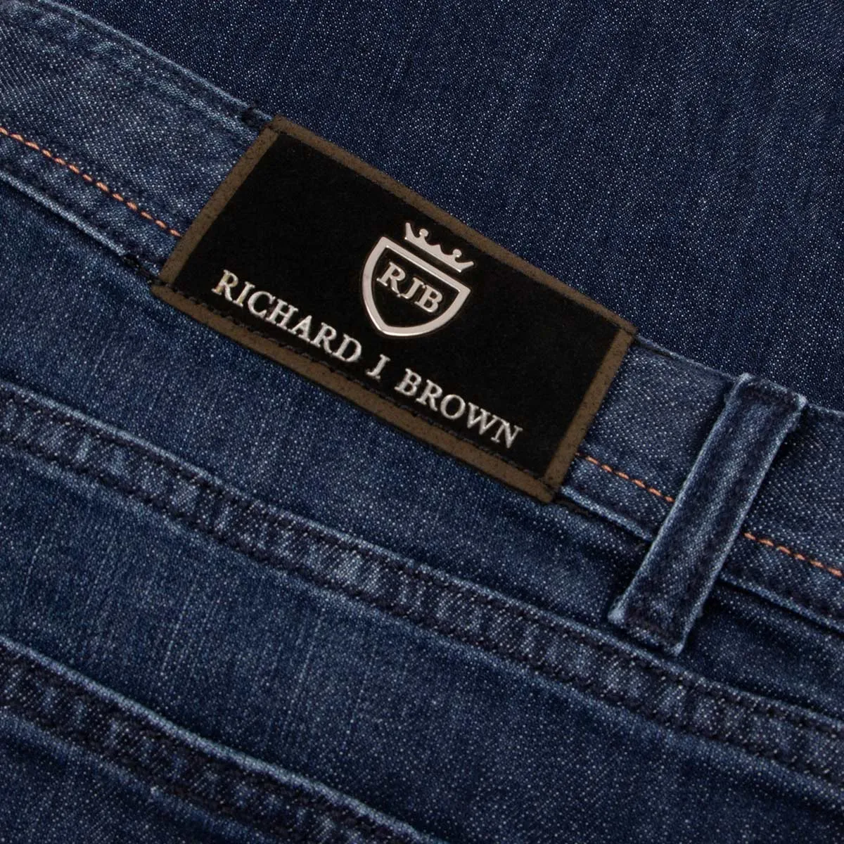 Mid Blue Denim 'Milano' Regular Fit Jeans
