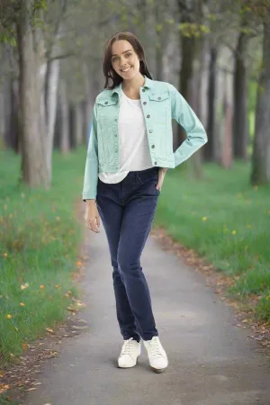 Orientique Teal  Denim Jacket