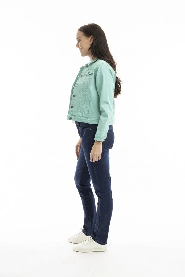 Orientique Teal  Denim Jacket