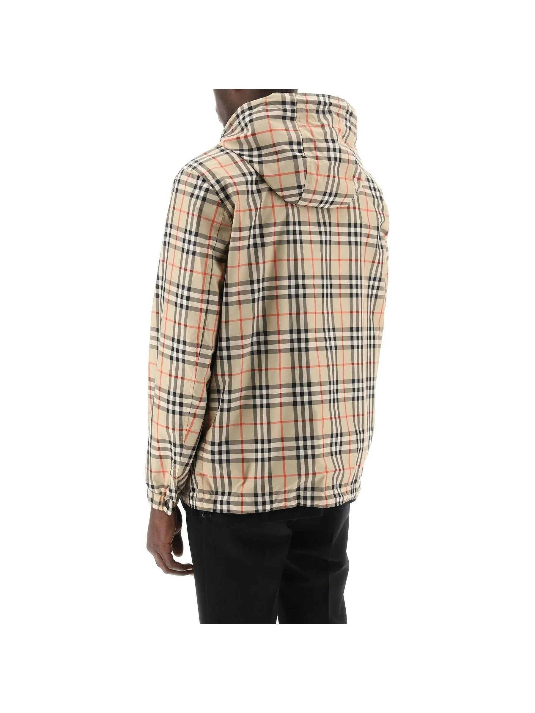 Reversible Check Hooded Jacket