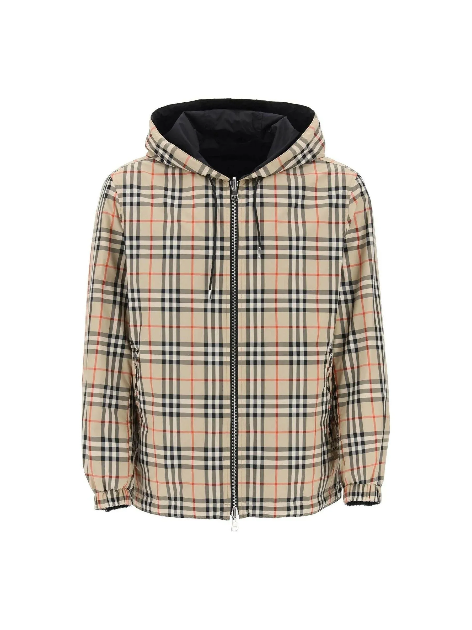 Reversible Check Hooded Jacket