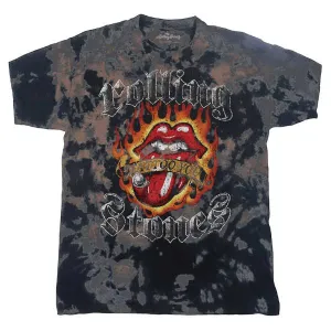 Rolling Stones Kids T-Shirt - Flaming Tattoo - Tie Dye