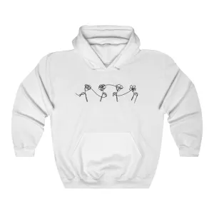 Rose Flower Hoodie - Trendy Winter Kpop Hoodies - Kpop Hooded Sweater