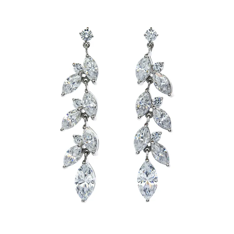 Sade Marquise Drop Chandelier Earrings