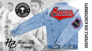 Scarlet Red & Black “Macon” Denim Jacket
