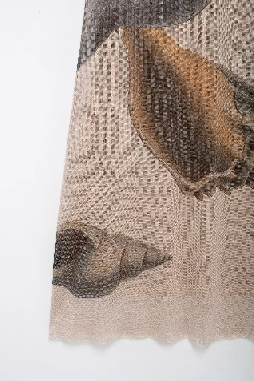 Shell Print Halter Maxi Dress