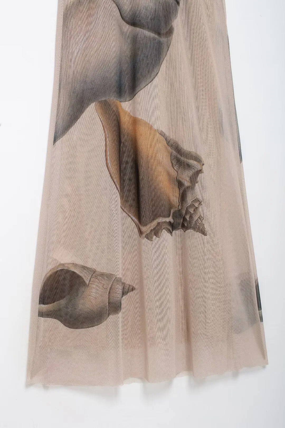 Shell Print Halter Maxi Dress