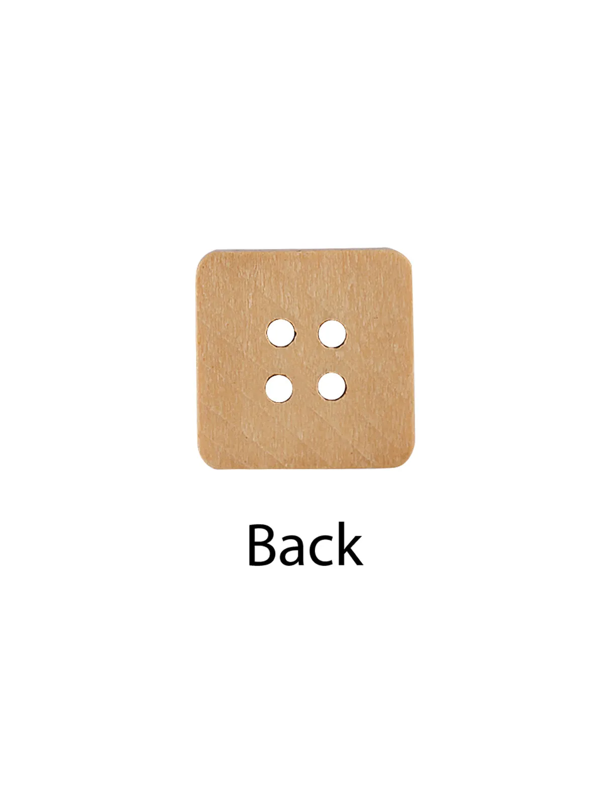 Square Shape Wooden Brown Jacket Buttons