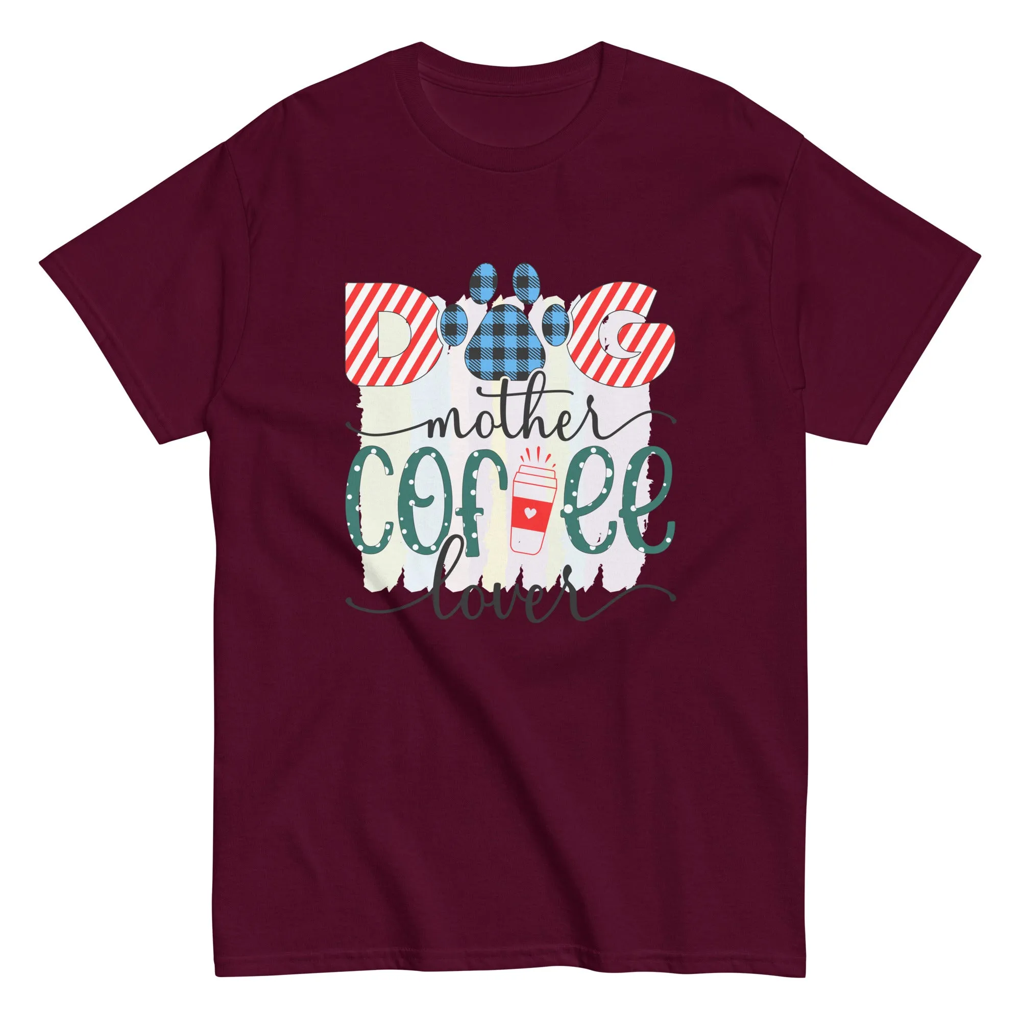 Unisex Classic Gildan 5000 T-Shirt Dog Mother Coffee Lover