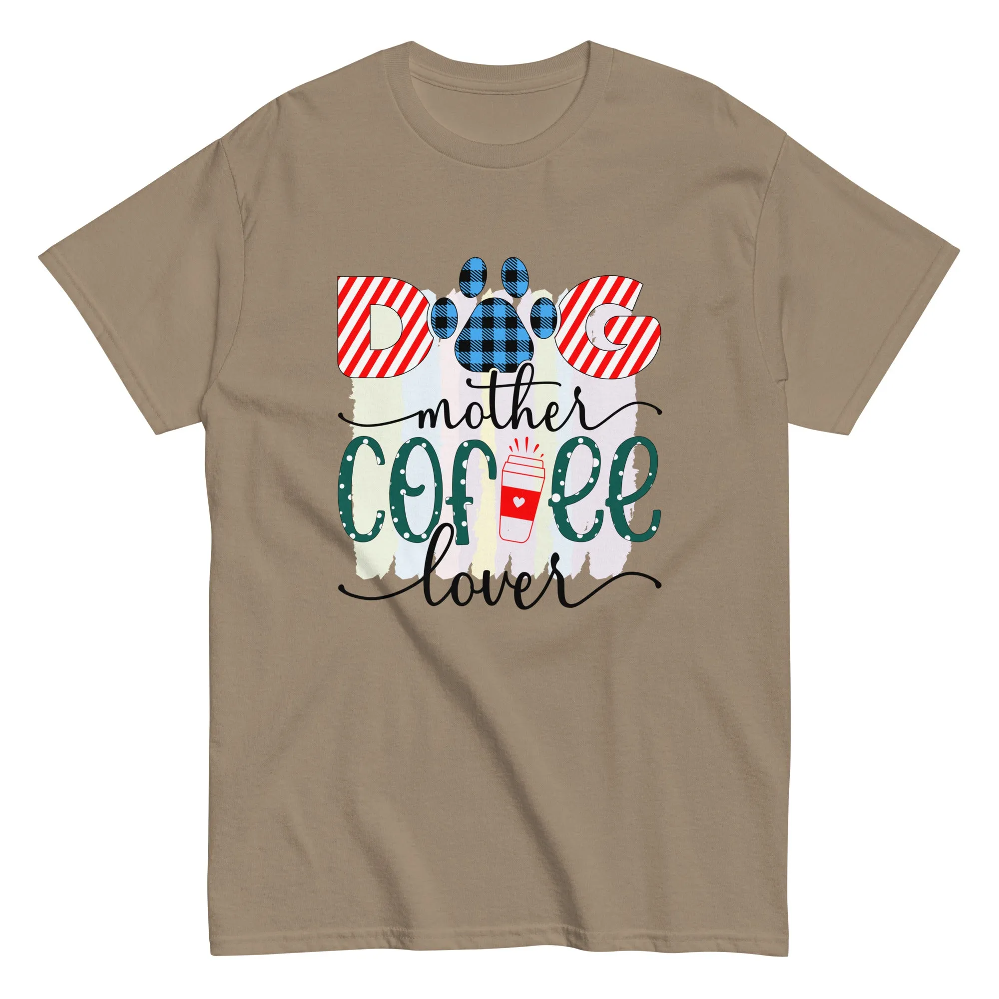 Unisex Classic Gildan 5000 T-Shirt Dog Mother Coffee Lover