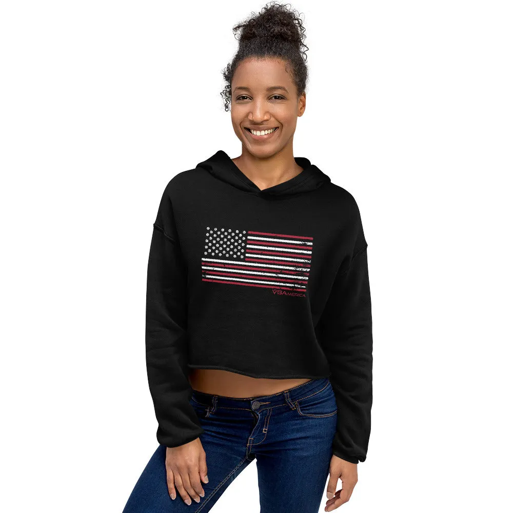 VBAmerica Ball Stars Crop Hoodie