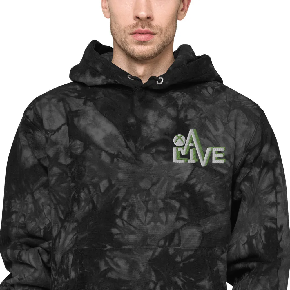 Xbox_Alive Unisex Champion tie-dye hoodie