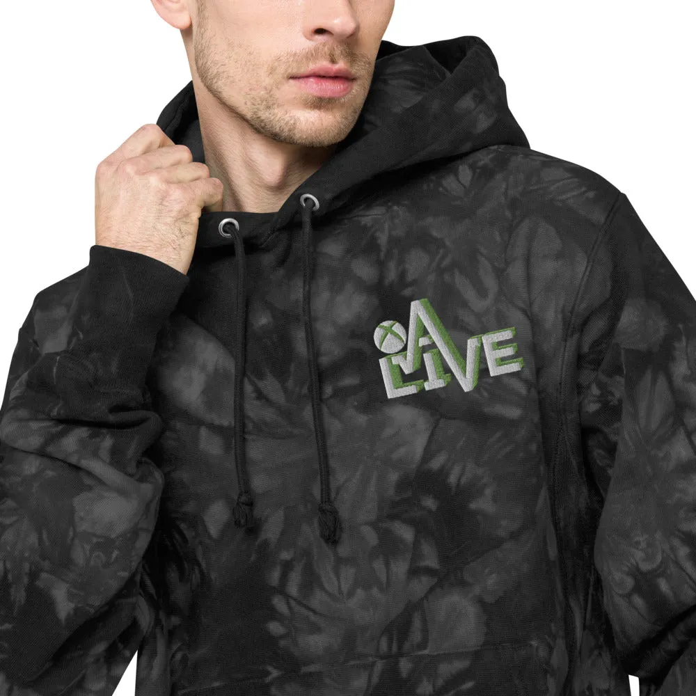 Xbox_Alive Unisex Champion tie-dye hoodie